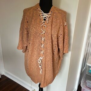 Fall sweater with fun stitching accents